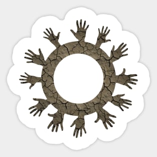 Hands in a circle Sticker
